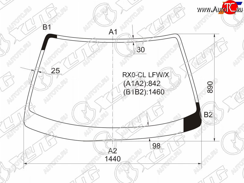 5 299 р. Стекло лобовое Toyota Mark II (X100) 96-00  Chaser (X100) 96-01 XYG RXO-CL LFW/X  с доставкой в г. Пермь