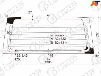 8 299 р. Стекло заднее с обогревом HONDA STEP WAGON 96-01                                                     XYG S47 RW/H/X  с доставкой в г. Пермь. Увеличить фотографию 1