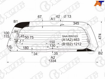 5 999 р. Стекло заднее (Цвет зеленый Обогрев) Honda Fit 01-07  Jazz 02-09 XYG SAA RW/H/X  с доставкой в г. Пермь. Увеличить фотографию 1