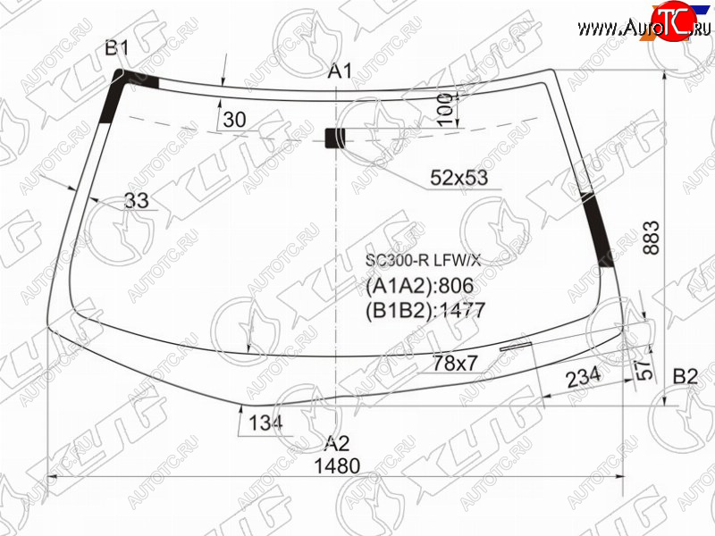 9 999 р. Стекло лобовое Toyota Soarer 91-01 XYG SC300-R LFW/X  с доставкой в г. Пермь