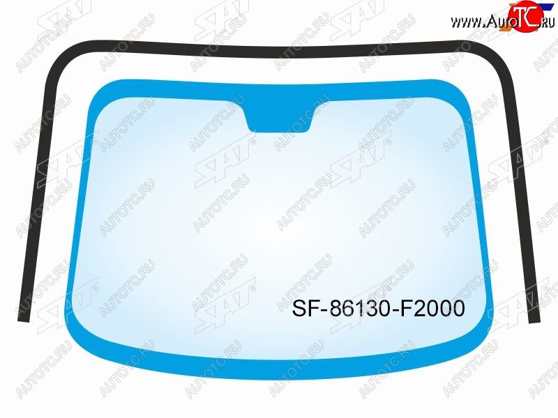 2 599 р. Молдинг лобового стекла (П-образный) SAT Hyundai Elantra AD дорестайлинг (2016-2019)  с доставкой в г. Пермь