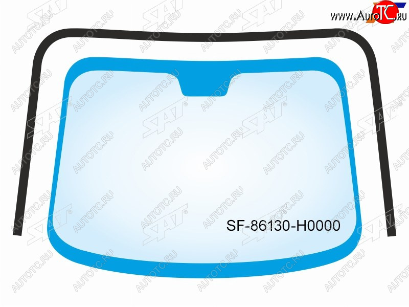 1 599 р. Молдинг лобового стекла (П-образный) Kia Rio 16-22  Rio X-Line 17-22  Solaris KRS 24-  KRX 24- SAT SF-86130-H0000  с доставкой в г. Пермь