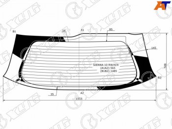 12 899 р. Стекло заднее (Цвет зеленый Обогрев) Toyota Sienna 10-20 XYG SIENNA-10 RW/H/X  с доставкой в г. Пермь. Увеличить фотографию 1