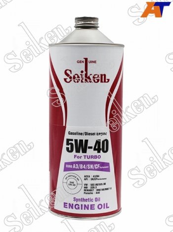 1 079 р. Масло моторное SEIKEN SYNTHETIC A3B4SNCF 5W-40 1л SEIKEN SKA3B4SN5W40C1  с доставкой в г. Пермь. Увеличить фотографию 1