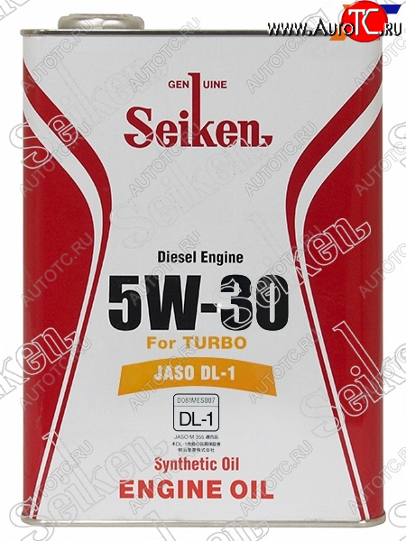 3 199 р. Масло моторное SEIKEN SYNTHETIC DL-1 5W-30 4л SEIKEN SKDL15W30C  с доставкой в г. Пермь