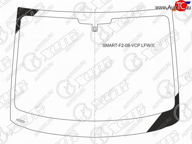 5 999 р. Стекло лобовое Smart Fortwo 06-15 XYG SMART-F2-08-VCP LFW/X  с доставкой в г. Пермь