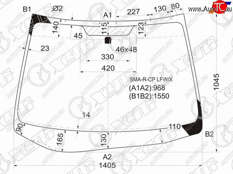 10 299 р. Стекло лобовое HONDA STREAM 06-14 XYG SMA-R-CP LFW/X  с доставкой в г. Пермь