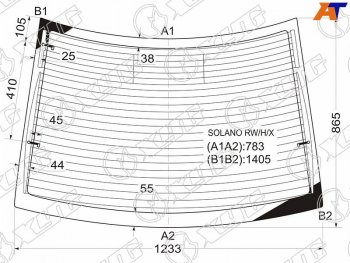 11 899 р. Стекло заднее (Цвет зеленый Обогрев Антенна) Lifan Solano 10-16 XYG SOLANO RW/H/X  с доставкой в г. Пермь. Увеличить фотографию 1