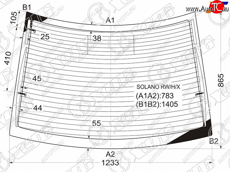 11 899 р. Стекло заднее (Цвет зеленый Обогрев Антенна) Lifan Solano 10-16 XYG SOLANO RW/H/X  с доставкой в г. Пермь