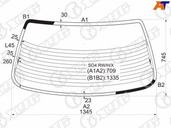 8 799 р. Стекло заднее (Цвет зеленый Обогрев 4D SED) Honda Civic 95-00  Civic Ferio 95-00  Civic EURO 95- XYG SO4 RW/H/X  с доставкой в г. Пермь. Увеличить фотографию 1
