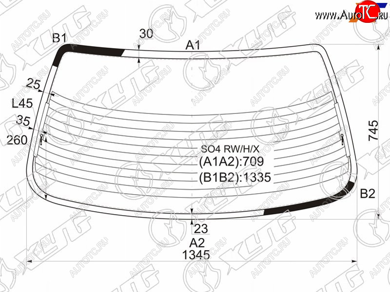 8 799 р. Стекло заднее (Цвет зеленый Обогрев 4D SED) Honda Civic 95-00  Civic Ferio 95-00  Civic EURO 95- XYG SO4 RW/H/X  с доставкой в г. Пермь