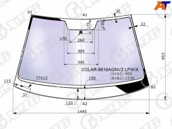 13 799 р. Стекло лобовое (Атермальное Молдинг) XYG Volkswagen Golf 7 дорестайлинг, хэтчбэк 5 дв. (2012-2017)  с доставкой в г. Пермь. Увеличить фотографию 2