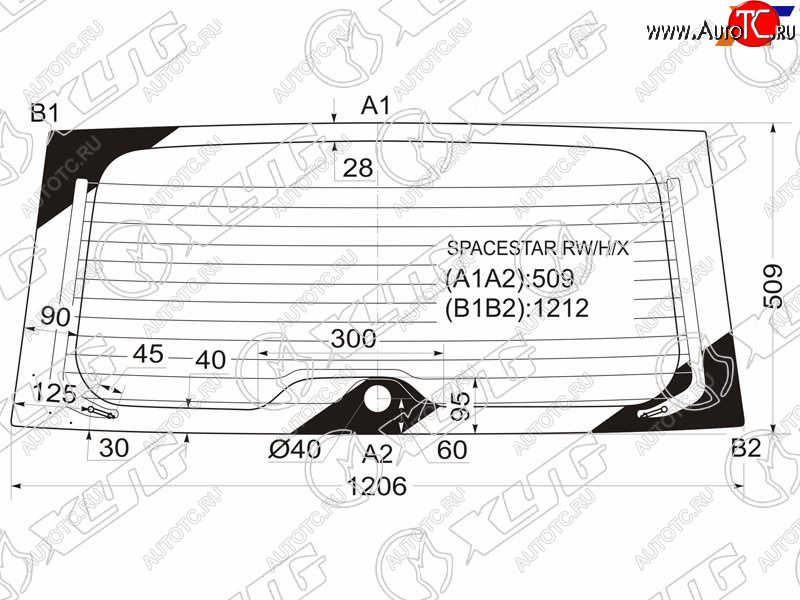 9 549 р. Стекло заднее (Цвет зеленый Обогрев) Mitsubishi Space Gear 94-07  Space Star 98-05 XYG SPACESTAR RW/H/X  с доставкой в г. Пермь