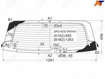 6 299 р. Стекло заднее (Цвет зеленый Обогрев) Toyota RAV4 (XA30) 05-13  Vanguard 07-13                      SAT SPG-AS30 RW/H/X  с доставкой в г. Пермь. Увеличить фотографию 1