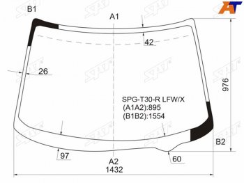 Стекло лобовое NISSAN X-TRAIL RHD 00-07                                                              SAT SPG-T30-R LFW/X