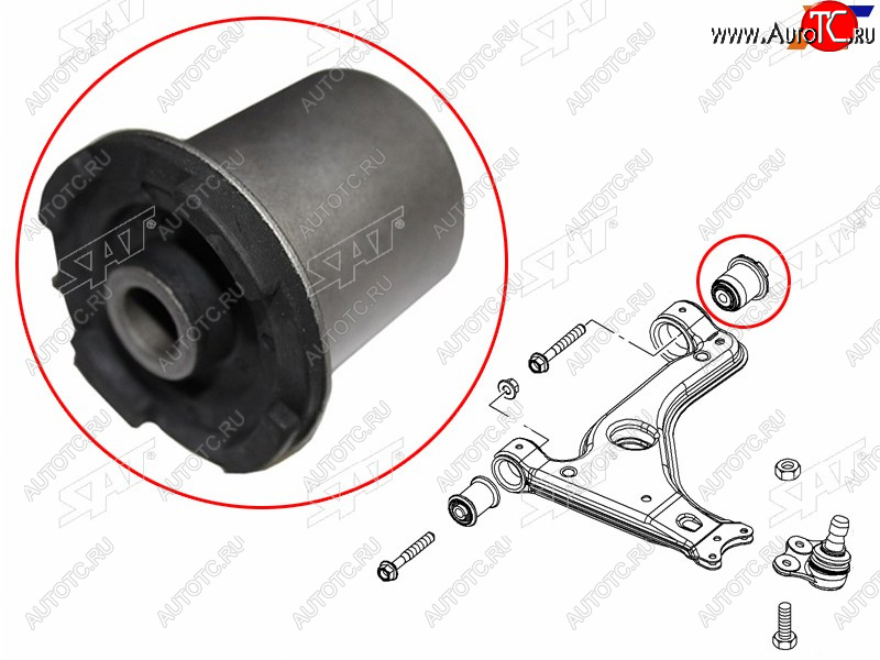 429 р. Сайлентблок Opel Astra 98-13  Zafira 99-14  Astra Family 11-14  Astra GTC 04-15  Subaru Traviq 0 SAT ST-0352324  с доставкой в г. Пермь