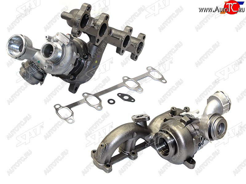 23 599 р. Турбина Audi A3 00-13  A4 00-12  Skoda Octavia 04-13  Volkswagen Golf 03-09  Jetta 05-10  Passa SAT ST-038 253 010 D  с доставкой в г. Пермь
