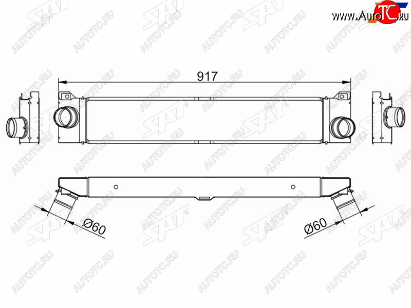 8 999 р. Интеркулер CITROEN JUMPER 06FIAT DUCATO 06-PEUGEOT BOXER 06- SAT ST-0384K1  с доставкой в г. Пермь