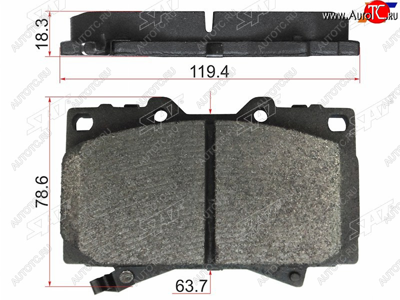 1 639 р. Колодки тормозные перед FL-FR SAT  Toyota Land Cruiser 100 дорестайлинг (1998-2002) (с керамическим наполнением)  с доставкой в г. Пермь