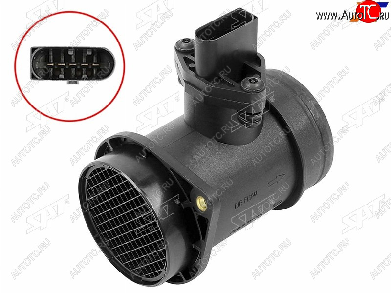 2 799 р. Датчик расхода воздуха 1.8T AWTAWM AUDI A6 02-05Superb 02-08Passat 01-05 SAT ST-06A 906 461 NX  с доставкой в г. Пермь