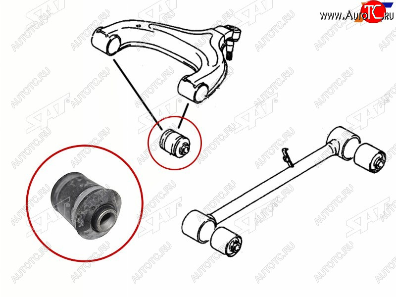 349 р. Сайлентблок Suzuki Escudo 88-97  Vitara 88-99 SAT ST-09319-12045  с доставкой в г. Пермь