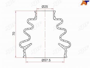 389 р. Пыльник шрус наружный зад  BMW X5 E53 00-06 M54M57M62 5-SERIES E39 96-03 M62M51M57 7-SERIES 94 SAT ST-105-0009  с доставкой в г. Пермь. Увеличить фотографию 1