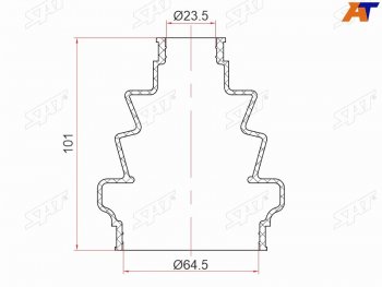 369 р. Пыльник шрус внутренний OPEL ASTRA H 04-SIGNUM  03-08VECTRA C 02-08ZAFIRA B 05- SAT ST-105-0014  с доставкой в г. Пермь. Увеличить фотографию 1