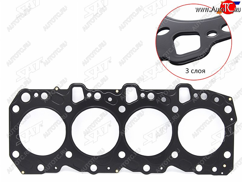 2 459 р. Прокладка ГБЦ 1KZ-TE металл SAT Toyota 4Runner N210 дорестайлинг (2002-2005)  с доставкой в г. Пермь