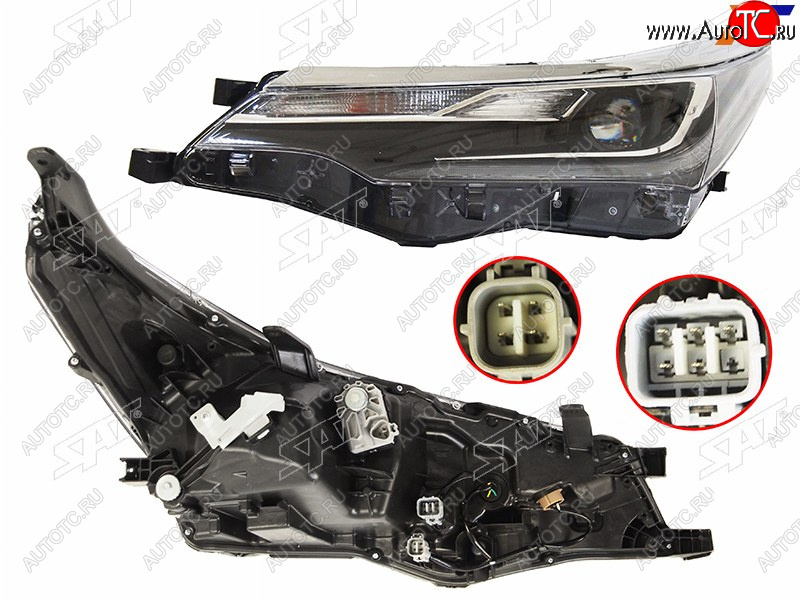 20 449 р. Фара левая (LED) SAT Toyota Corolla E180 рестайлинг (2016-2019)  с доставкой в г. Пермь