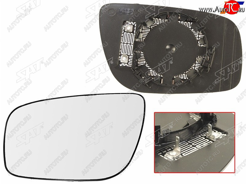 739 р. Полотно зеркала Mercedes-Benz E-Class 06-09 (Слева Обогрев асферическое) SAT ST-121-0051  с доставкой в г. Пермь
