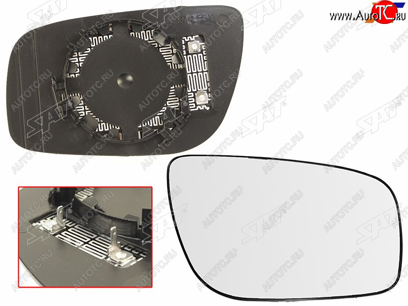 739 р. Полотно зеркала Mercedes-Benz E-Class 06-09 (Справа Обогрев асферическое) SAT ST-121-0052  с доставкой в г. Пермь