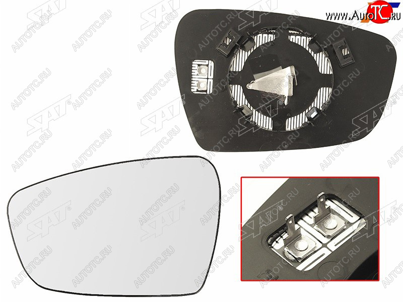579 р. Полотно зеркала Kia Ceed 12-18  Cerato 13-20 (Слева Обогрев сферическое) SAT ST-121-0091  с доставкой в г. Пермь