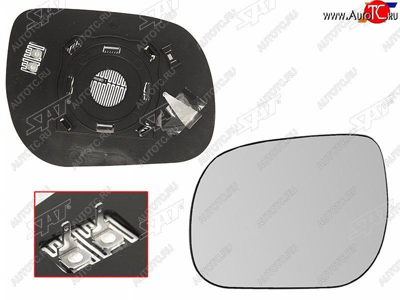 919 р. Полотно зеркала Toyota RAV4 (XA30) 05-13 (Слева Обогрев сферическое) SAT ST-121-0083  с доставкой в г. Пермь
