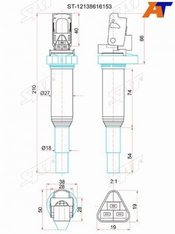Катушка зажигания BMWCITROENPEUGEOTMINI SAT ST-12138616153