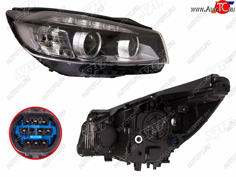 24 549 р. Фара правая (LED) SAT KIA Sorento UM/Prime дорестайлинг (2014-2018)  с доставкой в г. Пермь