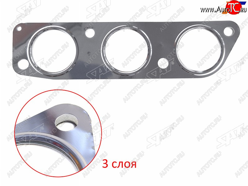 349 р. Прокладка выпускного коллектора MITSUBISHI OUTLANDERPAJEROMONTERO SPORT 6B31 3.0 V6 09- (LH=RH) SAT ST-1555A246  с доставкой в г. Пермь