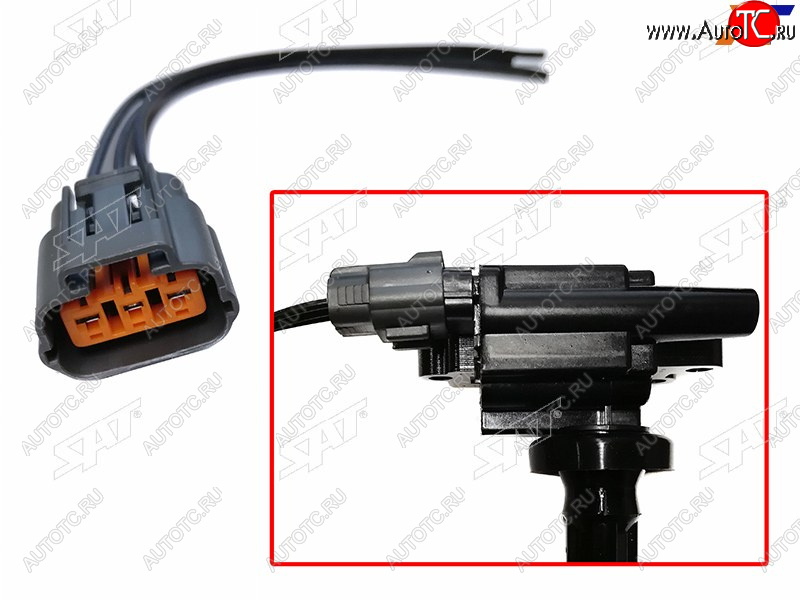 219 р. Разъем катушки зажигания NISSAN VQ23DEVQ25DEVQ35DEVQ40DEVG33E 02-J31Z50R50R51ME50E51U30M SAT ST-163-0008  с доставкой в г. Пермь
