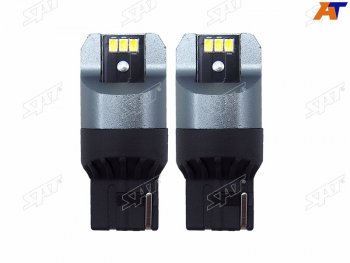 659 р. Лампа дополнительного освещения 12V W21W 3W330LM Canbus LED (Комплект 2 шт.) SAT ST-175-0062  с доставкой в г. Пермь. Увеличить фотографию 1