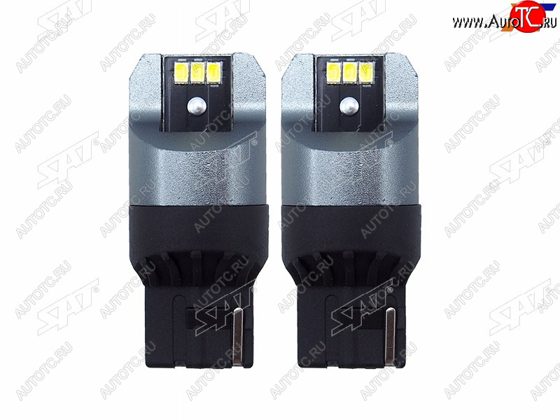 659 р. Лампа дополнительного освещения 12V W21W 3W330LM Canbus LED (Комплект 2 шт.) SAT ST-175-0062  с доставкой в г. Пермь