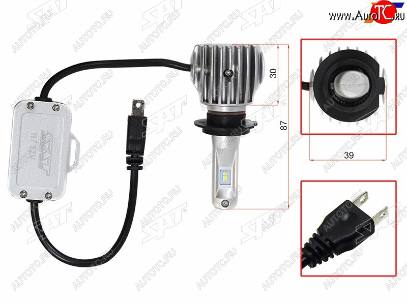 3 499 р. Комплект светодиодных ламп H7 20W1800LM Canbus LED SAT ST-175-0071  с доставкой в г. Пермь