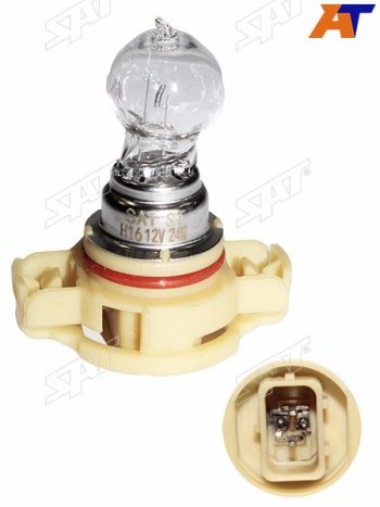349 р. Лампа головного освещения галогенная H16 PSX24W 12V24W (Цоколь H16 Евро) SAT ST-175-0080  с доставкой в г. Пермь. Увеличить фотографию 1