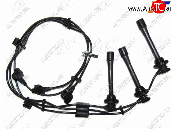 1 499 р. Провода высоковольтные TOYOTA LAND CRUISER PRADO ##J12# 5VZ-FE (кругл. резин.) SAT ST-19037-62010  с доставкой в г. Пермь