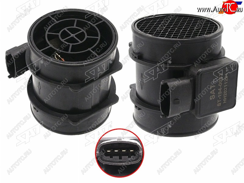 2 299 р. Расходомер воздуха OPEL ASTRA G 98-05 ASTRA H 04-10 CORSA C 00-06 VECTRA B 95-03 VECTRA C 02-08  SAT ST-194-0033  с доставкой в г. Пермь