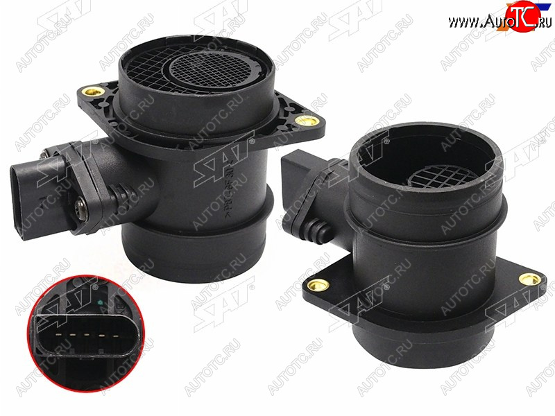 2 199 р. Датчик массового расхода воздуха VW PASSAT 06-11 GOLF 04-09 JETTA 02-11 SAT ST-194-0051  с доставкой в г. Пермь
