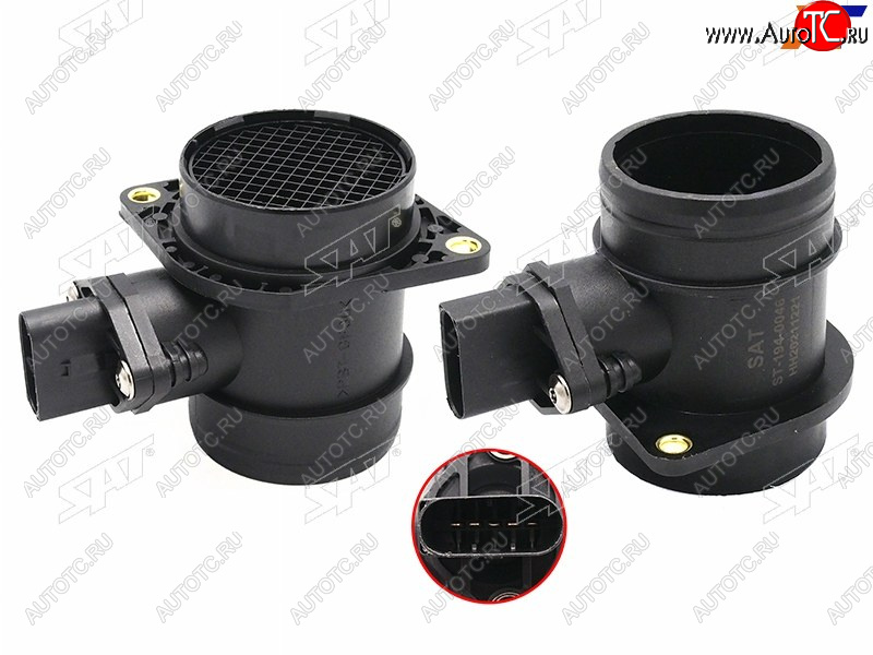 2 299 р. Расходомер воздуха VW GOLF 00-10 JETTA 99-09 TOUAREG 03-10 SAT ST-194-0046  с доставкой в г. Пермь