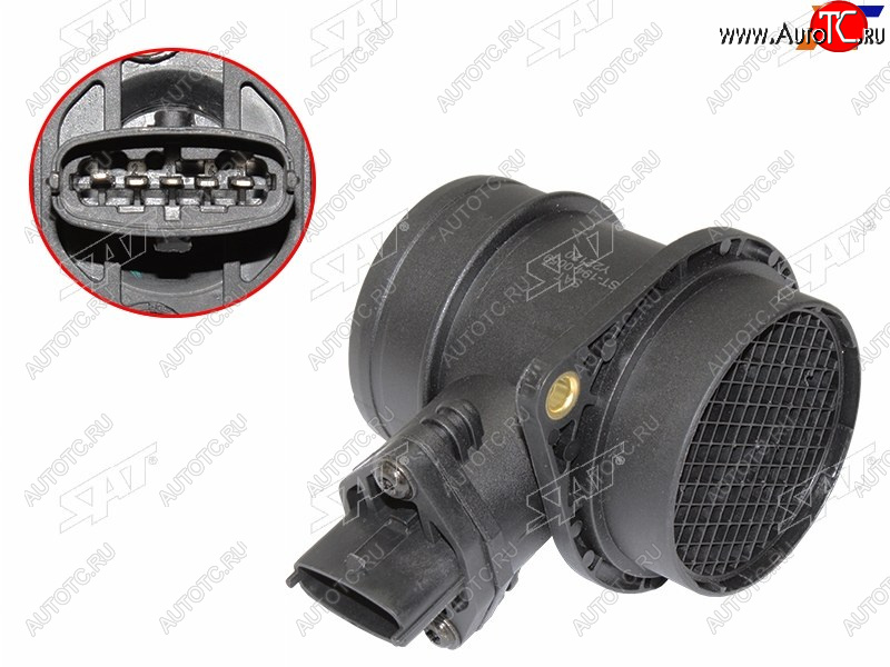 2 559 р. Датчик массового расхода воздуха LADA KALINA 04-13 PRIORA 08-15 GAZEL 94-02 SOBOL 97-13 VOLGA 07 SAT ST-194-0059  с доставкой в г. Пермь