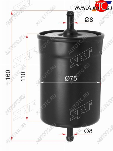 359 р. Фильтр топливный AUDI A4 94-01A6 97-05VW GOLF 91-99PASSAT 88-05FORD GALAXY 95-06 SAT ST-1H0201511A  с доставкой в г. Пермь