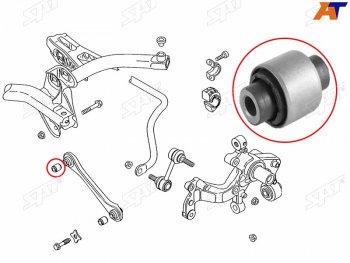 389 р. Сайлентблок Audi A3 03-19  Q3 11-19  Chery Tiggo 4 17-19  Skoda Karoq 17-  Kodiaq 16-22  Octavi SAT ST-1K0501529J-B1  с доставкой в г. Пермь. Увеличить фотографию 1