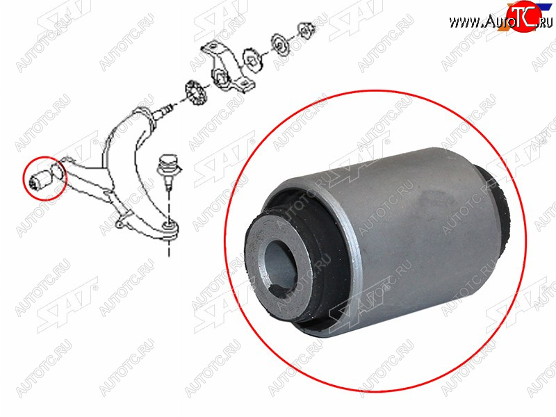 399 р. Сайлентблок Mazda 6 07-12  Subaru Forester 97-08  Impreza 92-07  Legacy 89-03  Outback 94-03 SAT ST-20204-SA000  с доставкой в г. Пермь
