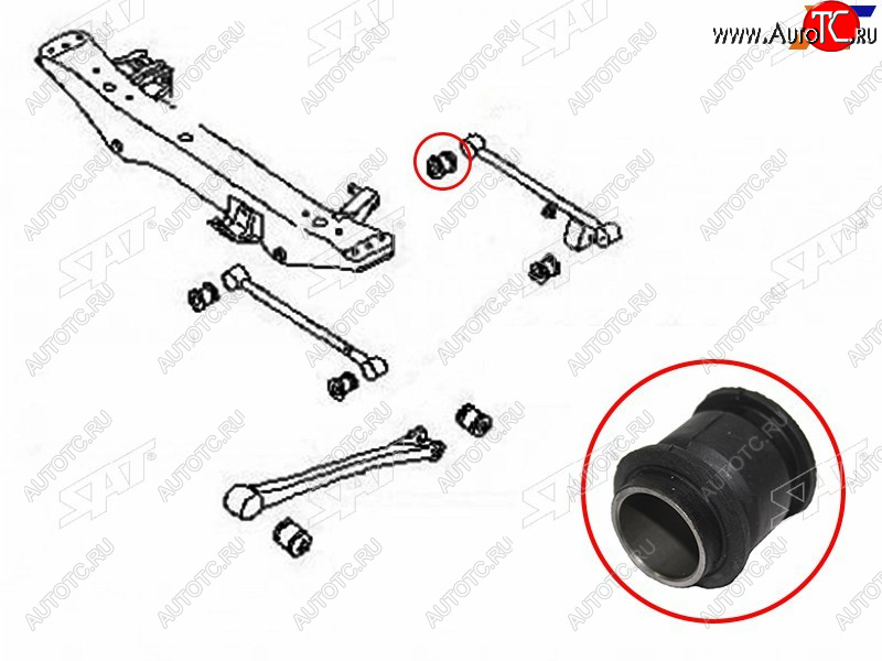259 р. Сайлентблок Subaru Impreza 92-07  Legacy 89-98 SAT ST-20251-AA031  с доставкой в г. Пермь